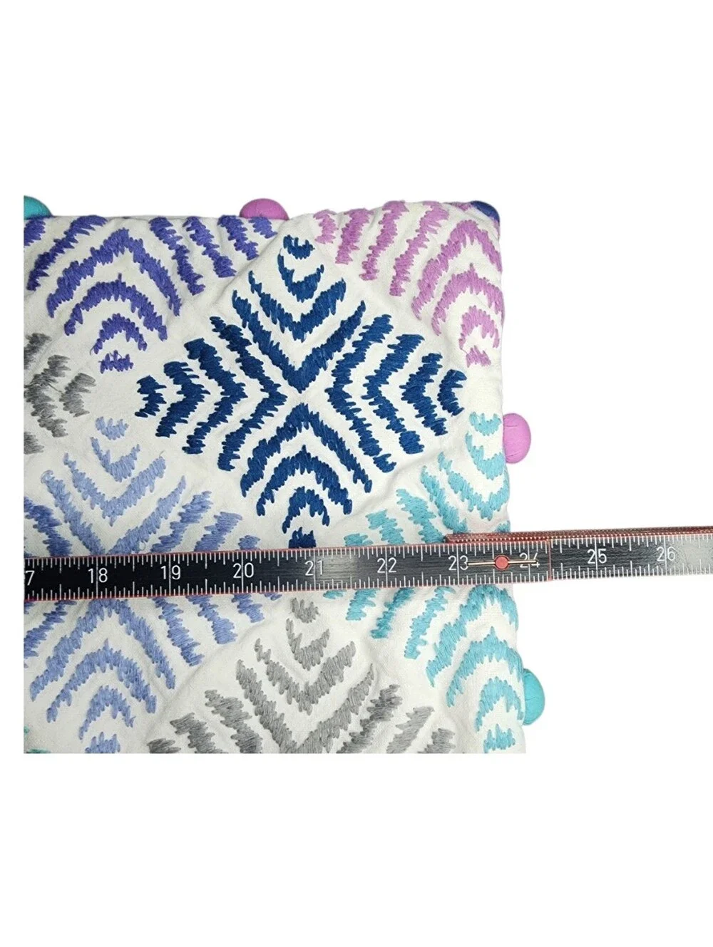 Pottery Barn Teen Wave Crewel Euro Sham, Set Of 2